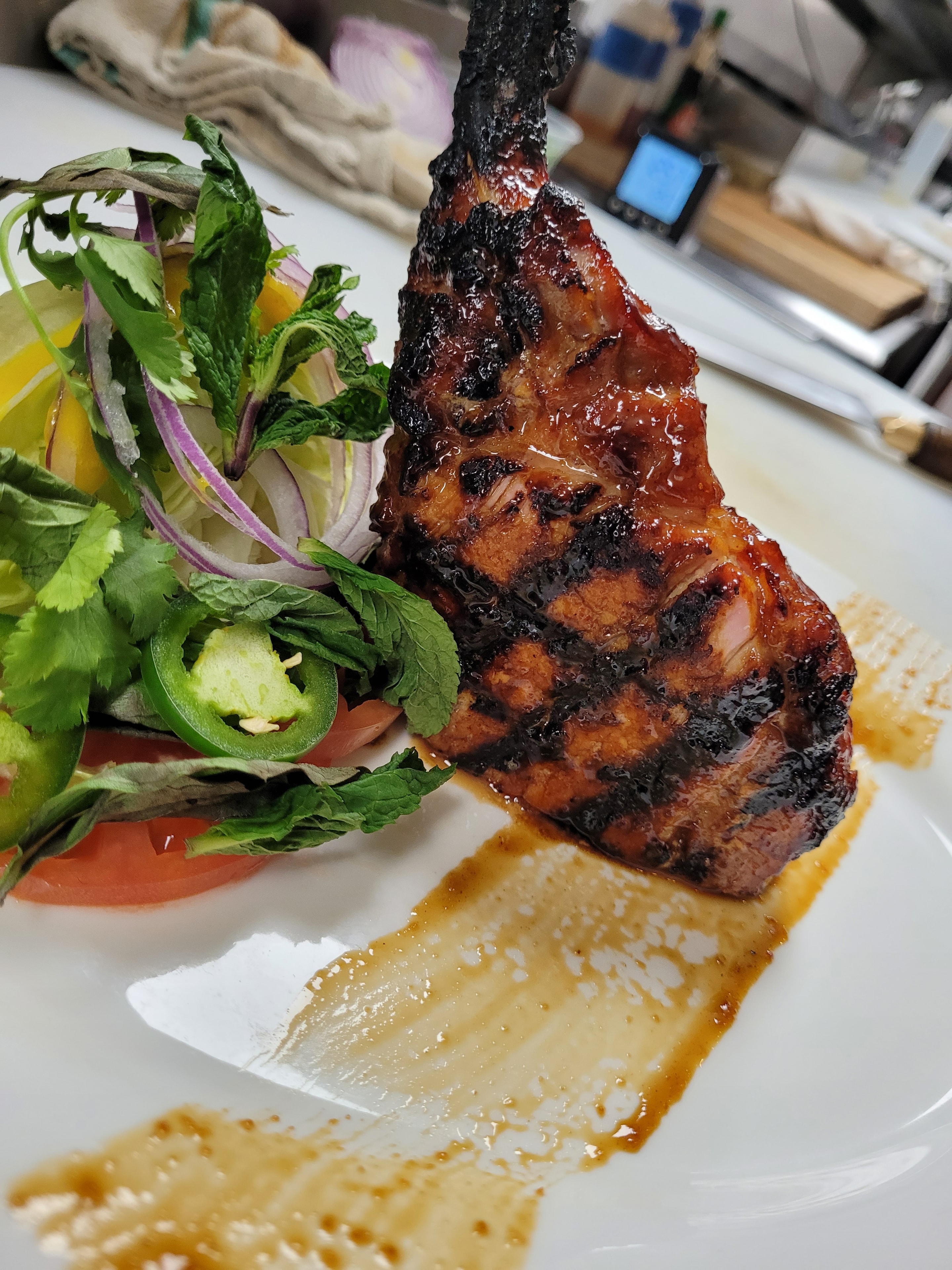 Pork chop entrée