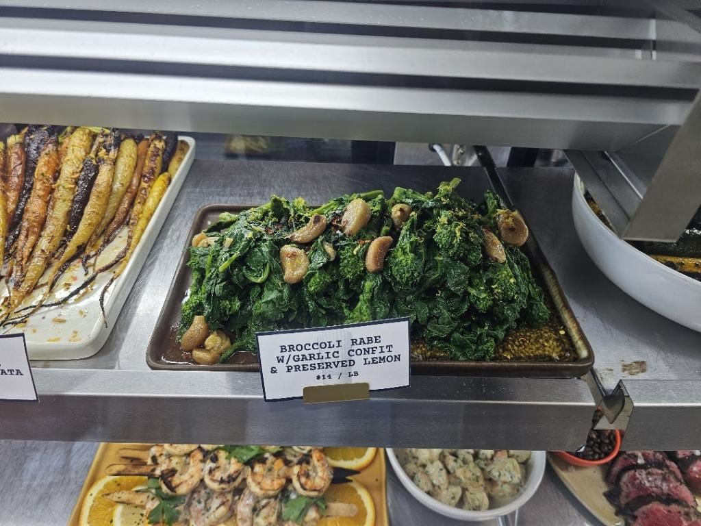 Cornerstone broccoli rabe with garlic confit and preserved lemon