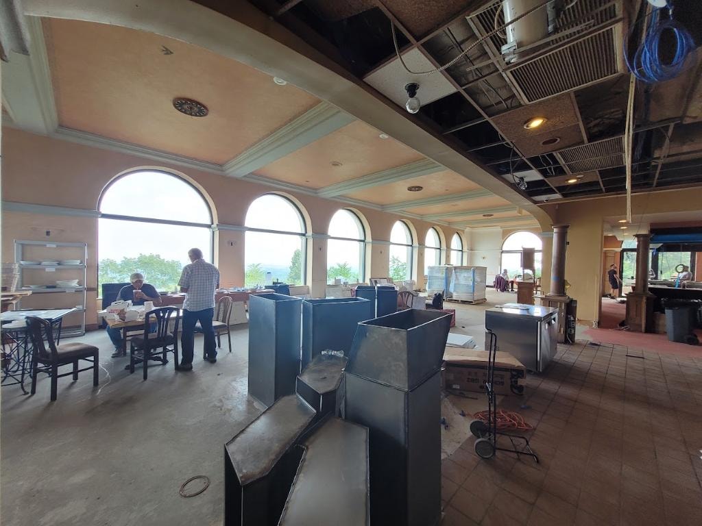 Abandoned restaurant interior under renovation